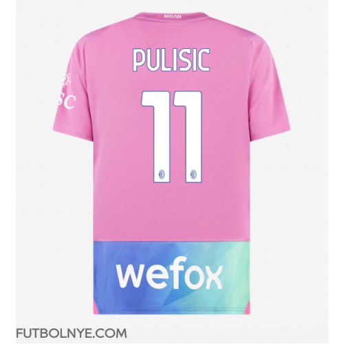 Camiseta AC Milan Christian Pulisic #11 Tercera Equipación 2023-24 manga corta